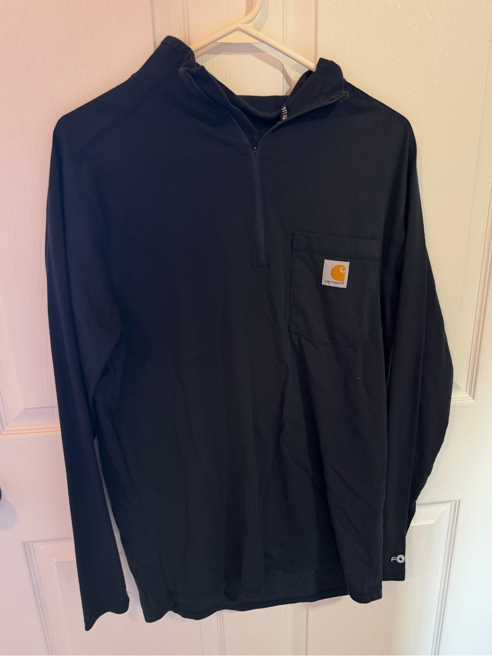 Carhartt Navy Long-Sleeve Quarter-Zip Pocket Pullover NWOT